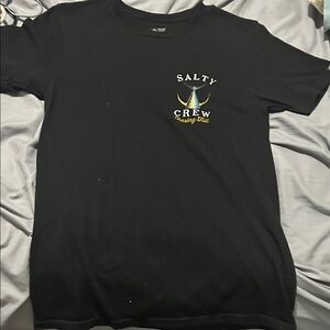 Salty Crew Black Tee with Logo small euc